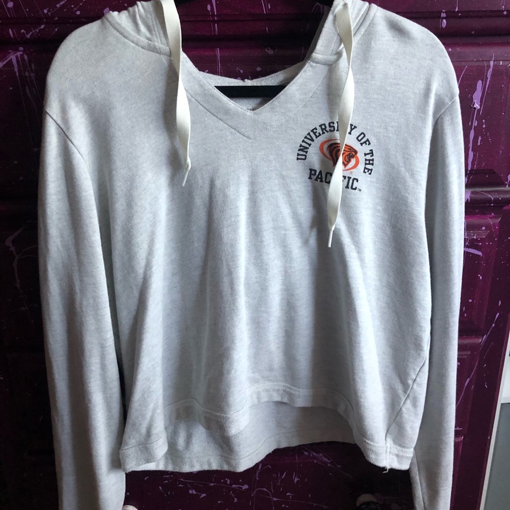 University of the Pacific cropped sweater